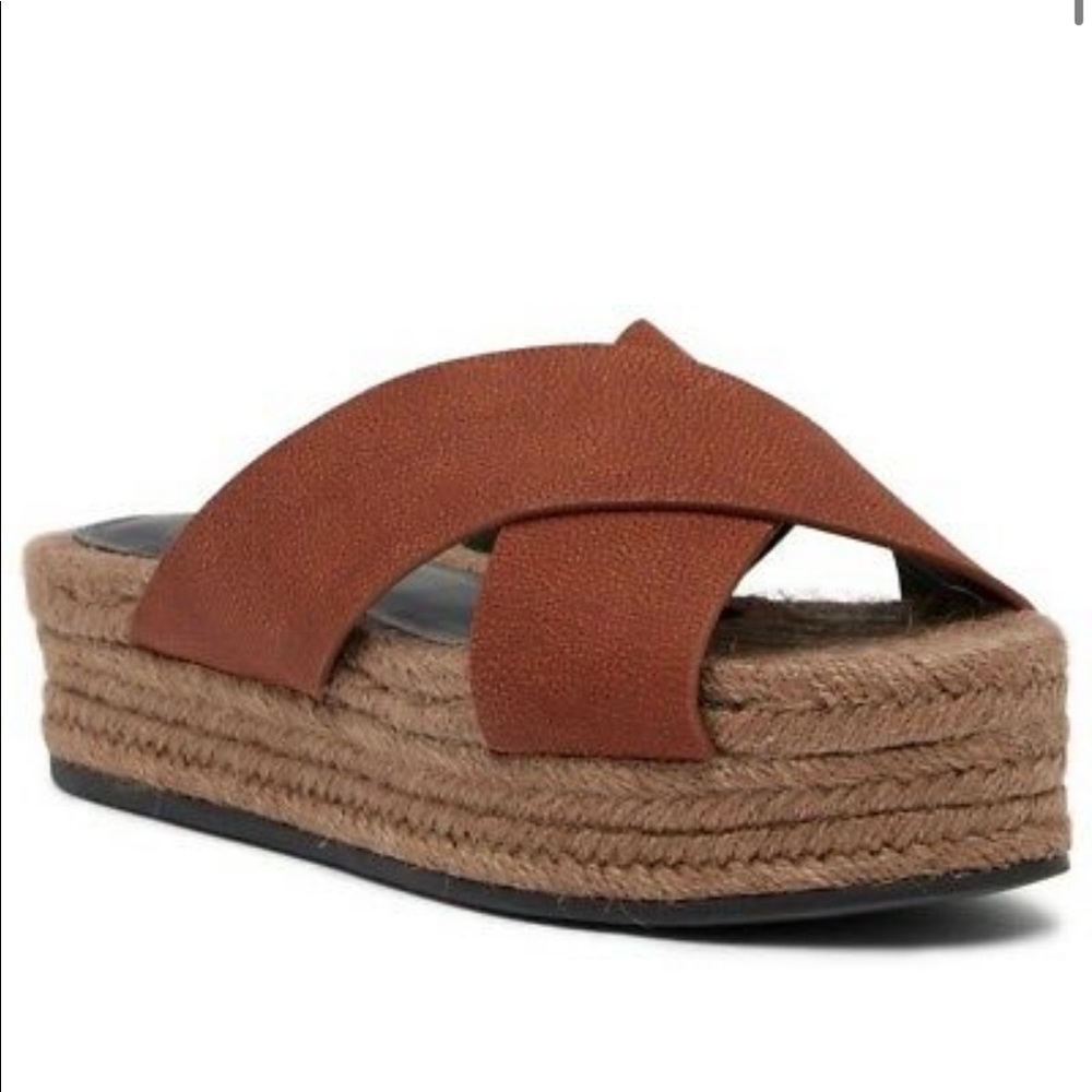 All Saints Harlem Leather Platform Espadrilles